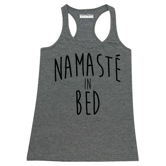 P&B Namaste In Bed Women's Tank Top, L, H. Charcoal