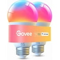 thumbnail image 1 of Paquete de 2 bombillas inteligentes Govee, 1000 lúmenes, Wi-Fi que cambian de color, 1 of 9