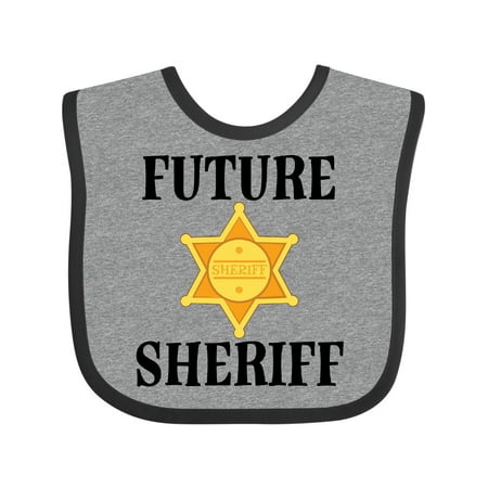 

Inktastic Future Sheriff Badge Outfit Gift Baby Boy or Baby Girl Bib