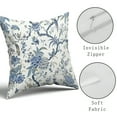 thumbnail image 5 of AUQ Chinoiserie Pillow Covers Set of 2 Blue and White Outdoor Pillows Bule Birds Flowers Throw 18x18 Inch Cotton Square Cushion Cover Decor for Bedroom Couch Bed Living Room Sofa Chair, 5 of 7