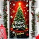 thumbnail image 4 of Cubierta de puerta navideña de 35 x 71 pulgadas - Diseño de Papá Noel - Decoración navideña para puerta - Decoración para festivales y fiestas, 4 of 6