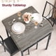 thumbnail image 5 of Mesa de comedor con 2 sillas de madera y metal, conjunto rústico para cocina, 5 of 8