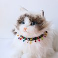 thumbnail image 4 of Pet Collar - Tassel Ball Decoration - Colorful Adjustable Dog Neck Strap - Cat Collar, 4 of 8