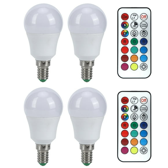 LED RGB Lamp, RGB Color Changing LED Bulbs, Super Long Life Home Decor For Home Bar Party Bedroom Bedroom Stairway Bar RGB + Warm White 3000K E14 Lamp Socket