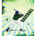 thumbnail image 3 of Baseball Duvet Cover Set, Grunge Softball Batter Gear Athlete Competition Action Retro Illustration, Decorative 3 Piece Bedding Set with 2 Pillow Shams, Calking Size, Green Yellow, by Ambesonne, 3 of 3
