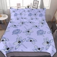 thumbnail image 1 of HAHDAXIA Flower Vintage Pattern2 Bedding Solid Comforter Set for All Seasons,3 Pieces(1 Comforter+2 Pillowcases),Soft Microfiber Bedding Set Queen(90"x90"), 1 of 7
