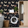 thumbnail image 4 of Peel and Stick Wallpaper Elegant Butterflies Floral Dark Wall Mural 17.7in x 9.8ft Self Adhesive Removable Wall Paper Renter Friendly Wallpaper for Nursery Bedroom Cabinets, 4 of 8
