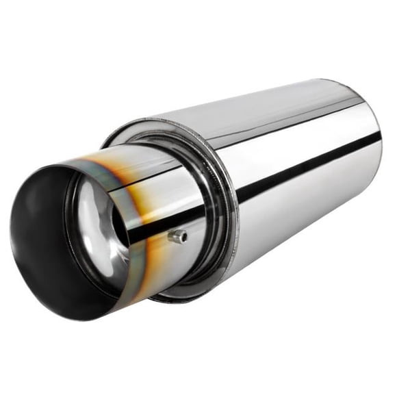 Spec D Tuning MF-SS3103T 3 in. Inlet Burnt Tip 310 Style Spiral Muffler