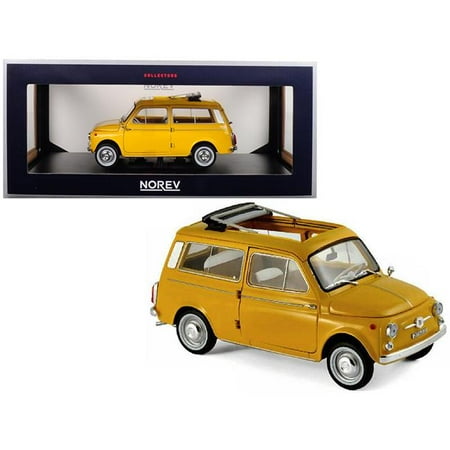 1968 Fiat 850 - Norev 187724 1 isto 18 1968 Fiat 500 Giardiniera Positano Diecast Model Car, Yellow