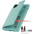 thumbnail image 4 of for iPhone 11 Pro Wallet Case with RFID Blocking Card Holder for Girls Women,Premium PU Leather Magnetic Buttons Stand Flip Wrist Strap Case for iPhone 11 Pro 5.8 Inch,Macaron Green, 4 of 16