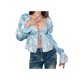 thumbnail image 5 of VISgogo, camiseta corta para mujer, manga larga con estampado de farol, blusas cortas con corte bajo y abertura alta, camisa delgada con ombligo y volantes para mujer VISgogo  moda, 5 of 9