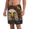 thumbnail image 2 of Balery Vintage Pattern Bald Eagle Traje de Baño Estilo Hawaiano para Hombre, Shorts de Secado Rápido con Bolsillos-X-Large, 2 of 6