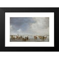 thumbnail image 2 of Jan van Goyen 14x11 Black Modern Framed Museum Art Print Titled - Winter Scene on the Ice, 2 of 5