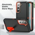 thumbnail image 5 of Allytech Samsung Galaxy S22 Plus Case with Stand, S22+ Case Cover, Military Grade Protection Shockproof Bumper Anti-shock Rugged Hard PC TPU Case Cover for Samsung Galaxy S22 Plus, Black/Orange, 5 of 8