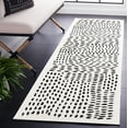 thumbnail image 2 of SAFAVIEH Melody Natalee Geometric Polyester Runner Rug, Ivory/Black, 2'2" x 6', 2 of 11