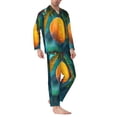 thumbnail image 2 of KLL Mango In The Rain Sleepwear Mens Flannel Pajamas,Long Cotton Pj Set, 2 of 7
