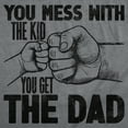 thumbnail image 2 of Mens Funny T Shirts You Mess With The Kid You Get The Dad Sarcastic Fathers Day Graphic Novelty Tee for Men Graphic Tees, 2 of 9