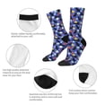 thumbnail image 3 of KLL Black Cats And Flowers Print Cool Socks Men's Women's Crew Socks Funny Crazy Novelty Stockings, 3 of 6
