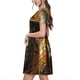 thumbnail image 2 of Disketp Sunflower Cowboy Hat Cow para Vestido de Manga Corta para Mujeres, Vestidos de Verano para Mujeres, Casual y Holgado para la Playa, 2 of 6