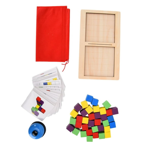 Wooden Build Blocks Toys, Wooden Blocks Toys Logical Thinking Games Improve Hand Ability No Burrs For Early Education JQN