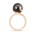 thumbnail image 2 of ANGARA Tahitian Cultured Pearl Ring with Spiral Metal Loop in 14K Rose Gold for Women | June Birthstone, Birthday, Anniversary, Jewelry Gift for Women | Pearl Ring, 2 of 5