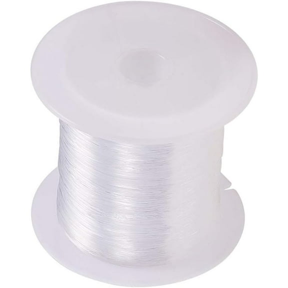 187 Yards Clear Invisible Craft Nylon Thread 0.3mm Monofilament Fishing Line Bead String Cord for Gemstone Jewelry DIY Making Bracelet Hanging Decoration Sewing Quilting Hair Weaving DIY