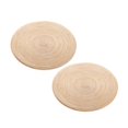 thumbnail image 1 of Oleegame 2 Pcs Napperon Rond Rond Napperons Napperons de Table Cuisine Table de Souper Coussins Chauffants 35cm BG Beige, 1 of 6
