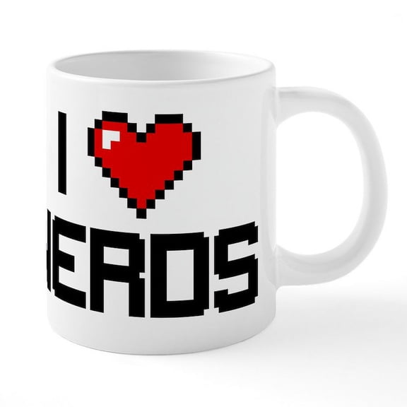 CafePress - I Heart Nerds - 20 Oz White Ceramic Mega Mug