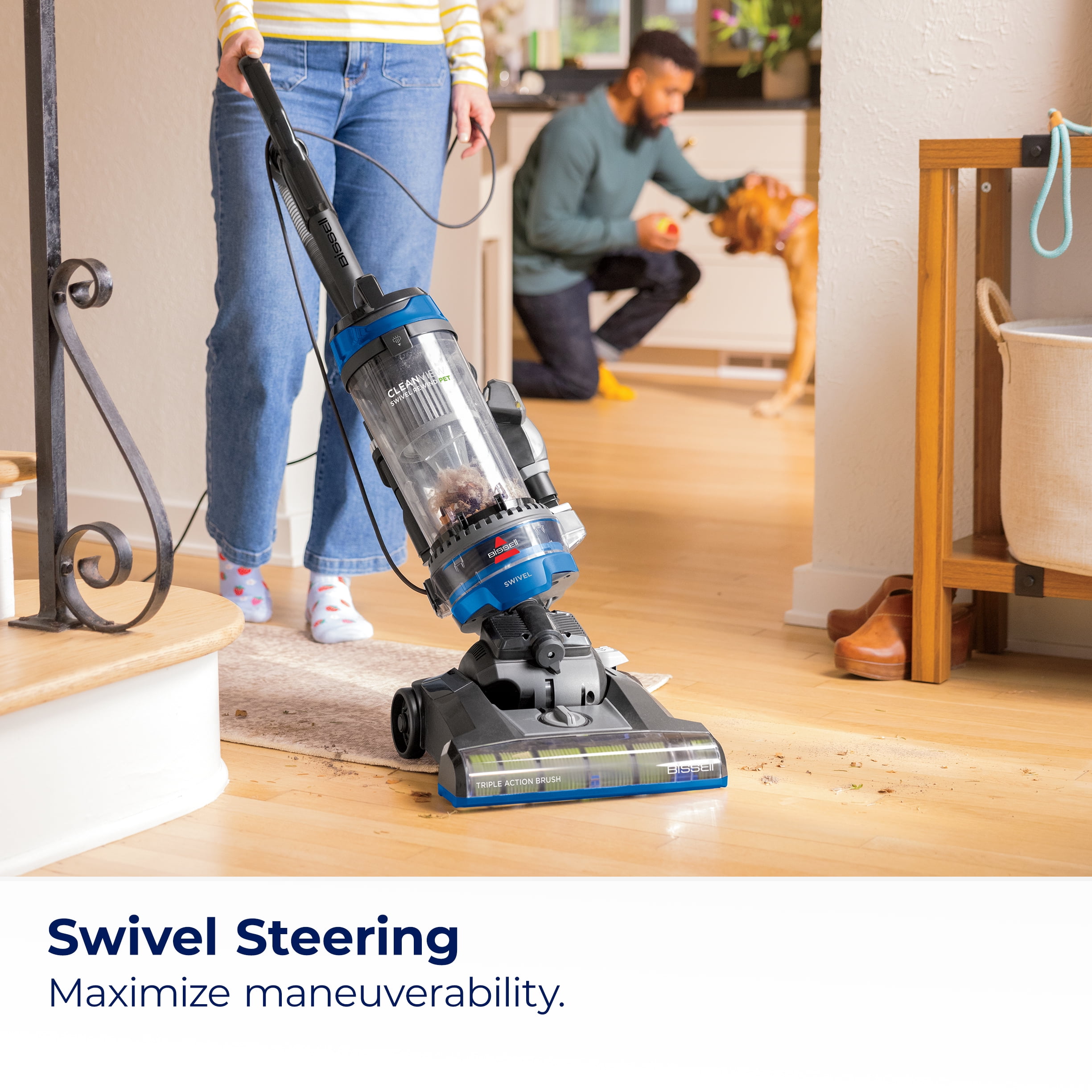 BISSELL CleanView Swivel Rewind Pet Corded Upright Vacuum 3837