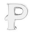 thumbnail image 3 of Initial Letter P Charm .925 Sterling Silver Reflection Beads - QRS468P, 3 of 5