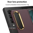 thumbnail image 5 of For Samsung Galaxy Z Fold 4 Phone Case，Luxury Plating Metal Lens Frame protection Case，Shockproof Hard PC Stand Case, 5 of 6