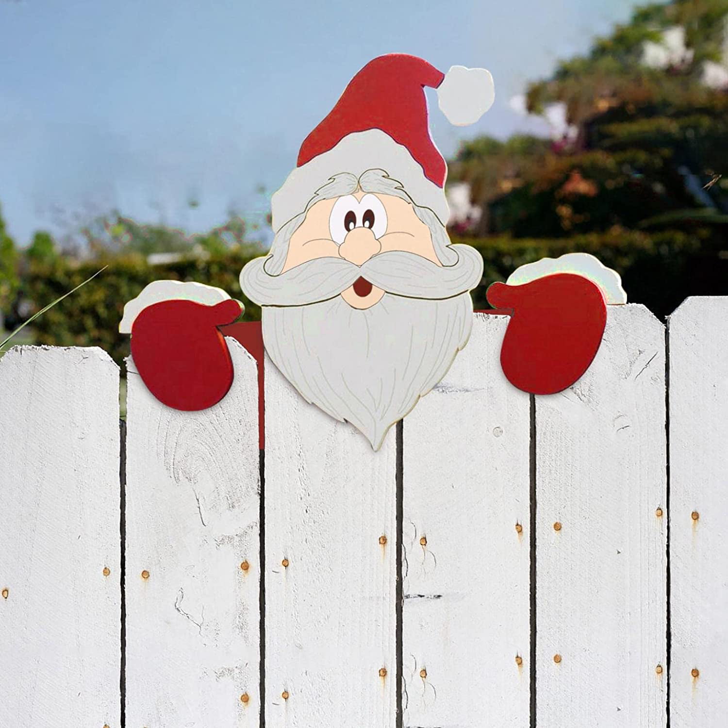 Santa Claus Fence Decoration Santa Claus Christmas Fence | Fruugo BH