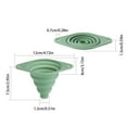 thumbnail image 2 of VMWMSSR Silicone Collapsible Kitchen Funnel For Water Beer Oil Filling Bottles, Flexible Foldable Mini Small Scoop Funnel, Hangable Durable Kitchen Gadgets Accessories Green-12x8cm, 2 of 8