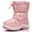 Pink-0328, variant on Blikcon Kids Snow Boots Girls Lightweight Slip Resistant Waterproof Winter Boots (Toddler/Little Kid)