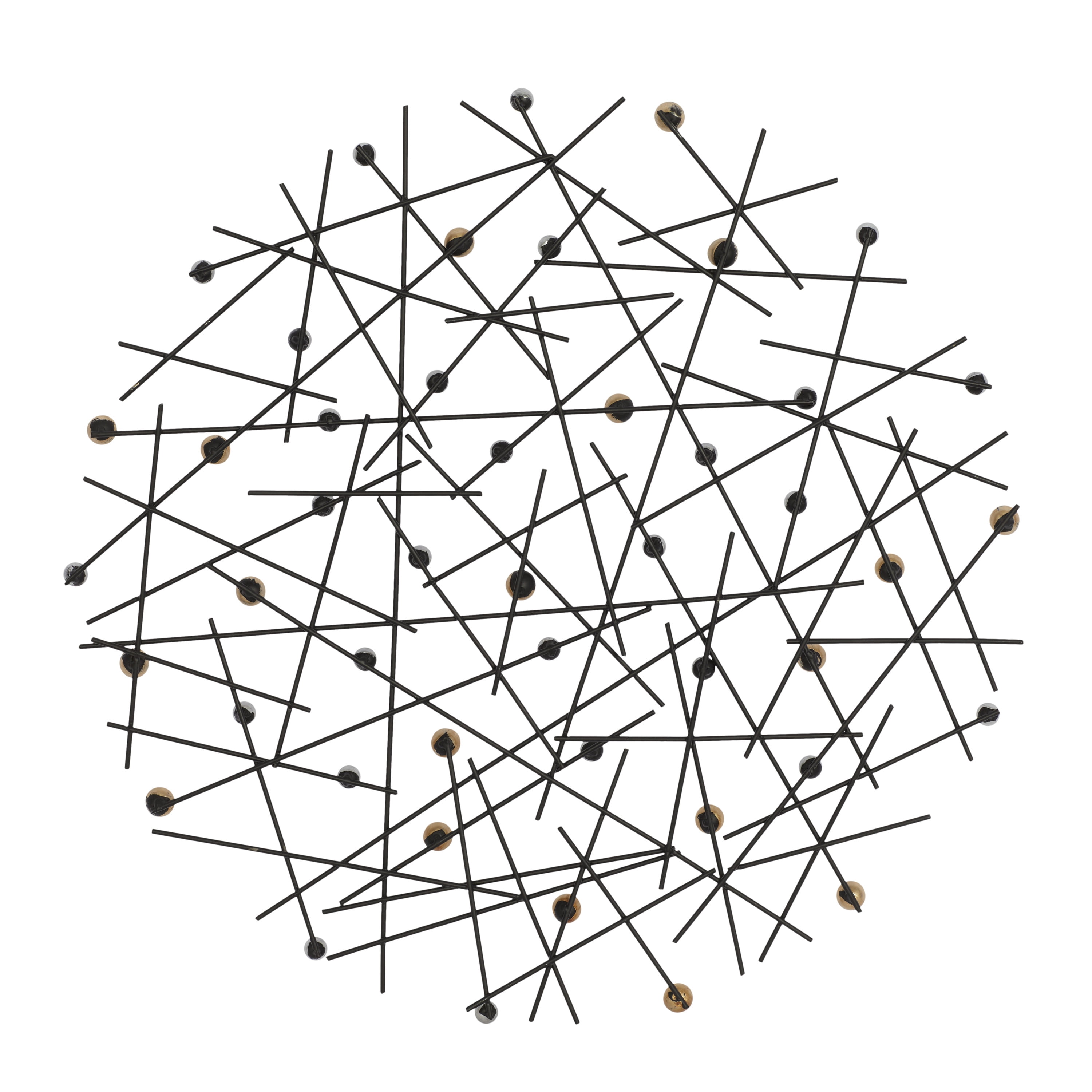 DecMode Black Metal Contemporary Wall Decor