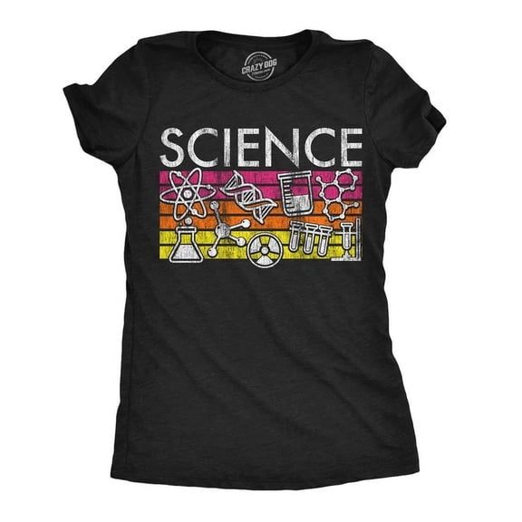 Retro Science Graphic Tee Vintage STEM Teacher T-Shirt Chemistry Biology Physics Laboratory Nerd Geek Apparel Unisex Black Top