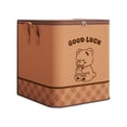 thumbnail image 2 of ROLKFUK Foldable Clothes Storage Bags Non Woven Fabric with Zipper and Handles 19.7x19.7x23.6 Inches Large Capacity (150L) for Blankets Comforters Closet Organization, 2 of 6