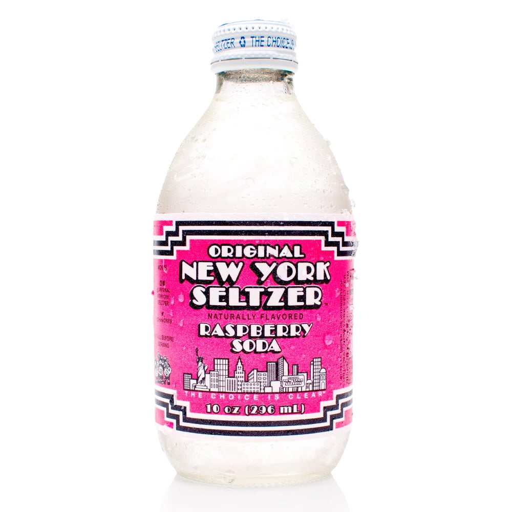 New York Seltzer Raspberry Soda 12/10 fl. oz. bottle Case