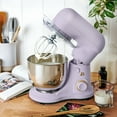 thumbnail image 3 of Beautiful 3.5 Qt Stand Mixer, Lavender with Flat Beater, Dough Hook, Wire Balloon Whisk, 3 of 21