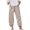 Beige, variant on HUPOM Womens Wide Leg Pants Casual Cargo Pants Trousers High Waist Rise Long Straight-Leg Navy M