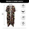 thumbnail image 6 of Xoenoiee Horse Rose Trophy Horseshoe Pattern Women's UPF 50+ Swim Cover Up Sun Protection Lightweight Boho Kimono Cardigans Short Sleeve Beach Cover Ups for Women, 6 of 7