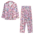 thumbnail image 3 of Suhoaziia Pajamas Womens Soft Tredny 2PCS Nightwear Indoor Button-Down Christmas Santa Loungewear Matching Set,Durable Tracksuit with Pockets Size S Fall/Winter Clothing, 3 of 6