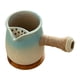 thumbnail image 3 of Tetera de cerámica con posavasos, tetera de hojas sueltas con asa lateral y filtro de té Azul degradado, 3 of 9