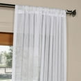thumbnail image 3 of Aspen White Solid Faux Linen Sheer Curtain (1 Panel), Aspen White, 50W X 96L, 3 of 6