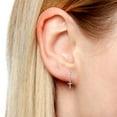 thumbnail image 5 of aaXia 10K White Gold Diamond Accent Cross Dangle Stud Earrings, 5 of 5