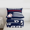 thumbnail image 5 of Erosebridal Kids Baseball Full Size Comforter Sets,Boys Ball Games Bedding Sets For Sport Gamer,Reversible navy blue,3pcs, 5 of 7