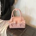 thumbnail image 4 of Bolso Hobo Elegante Tipo Cartera Lazo PU para Mujer Color Sólido Viajes Al Aire Libre, 4 of 9