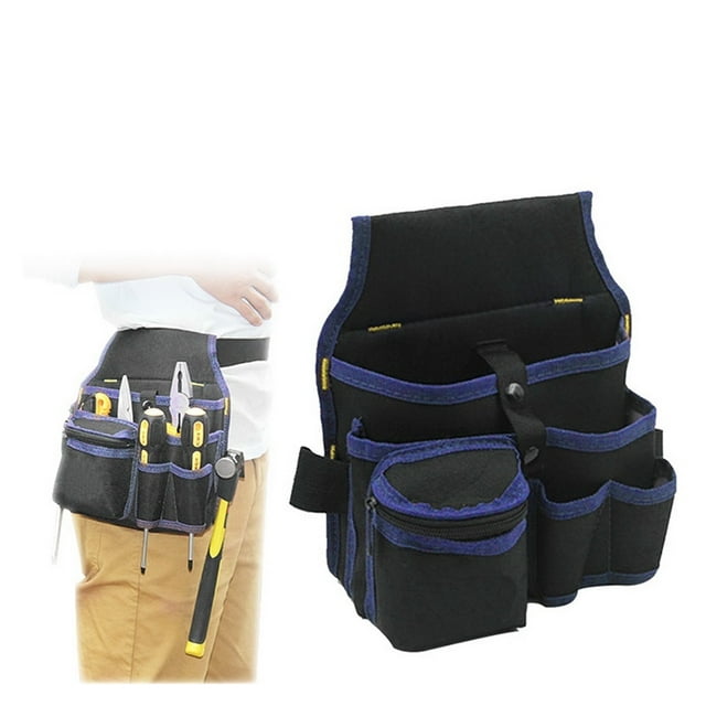 Belt Waist Pocket Case Electrician Tool Oganizer Bag High Capacity Tool Bag Waist Pockets Carrying Pouch Home Tools Storage Bag ,Adjustable