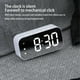 thumbnail image 4 of Injueey Reloj despertador digital Pantalla LED Relojes electrónicos portátiles 12/24H Alarmas duales Reloj de Botón Función de repetición Electrónica Blanco, 4 of 6