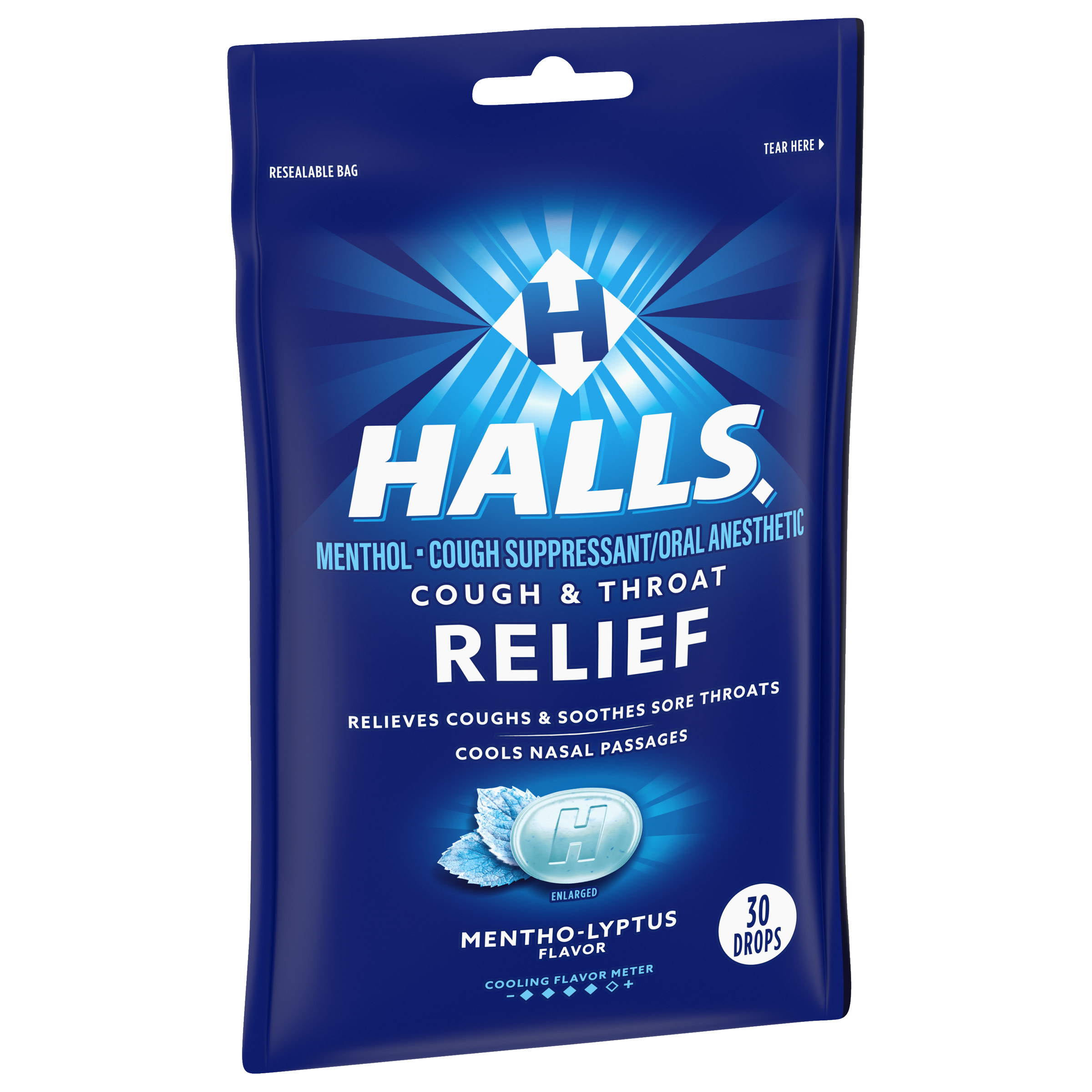 HALLS Relief Mentho-Lyptus Cough Drops, 30 Drops - image 2 of 12